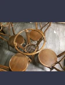 bentwood table and chairs