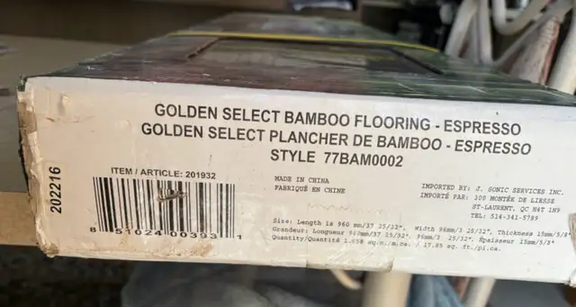 6 box of Golden Select Bamboo Flooring - Espresso (New in Box) - Photo 2