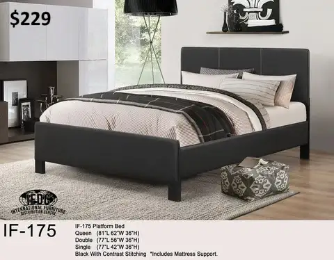 FAUX LEATHER PLATFORM BEDS - Photo 3