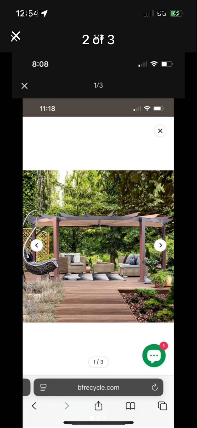 10’ by 20’ curved Pergola