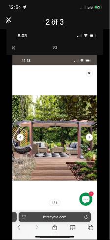 10’ by 20’ curved Pergola