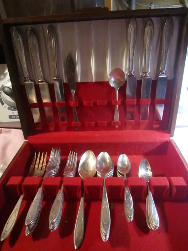 #1-1A  ADAMS silverware set for 6 - Photo 2