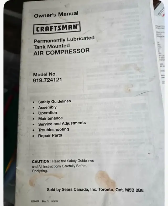 Craftsman Air Compressor - Photo 2