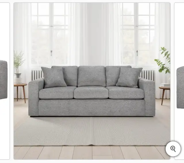 Grey fabric sofa - Photo 4
