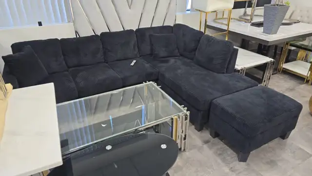 Black Velvet Sofa – Free Delivery – COD – 6474943660 - Photo 2