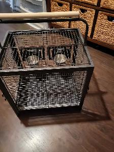 Metal bird carry cage