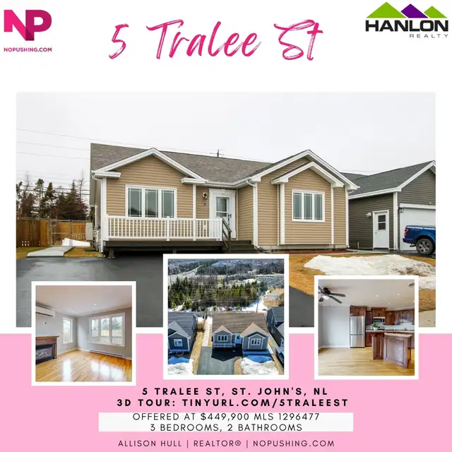 OPEN HOUSE! 5 Tralee St, St. John's, NL. 2-4pm Sunday, April 26 - Photo 2