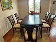 Dining Table With Six Matching Chairs