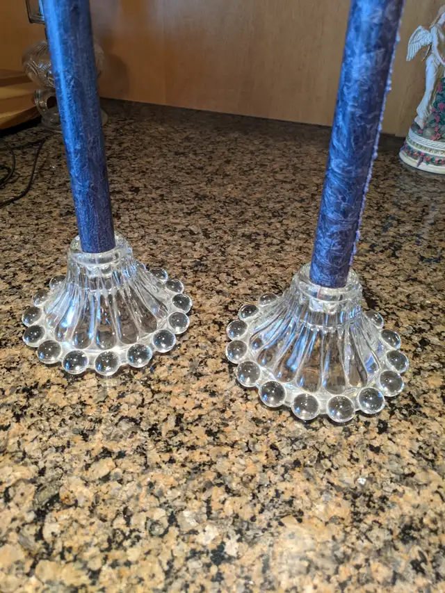 Antique Boopie Glass Candle Holder Set - Photo 4