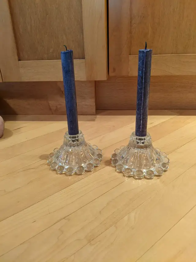 Antique Boopie Glass Candle Holder Set - Photo 6