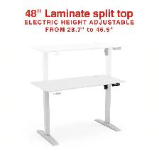 Brand New Electric Rec Adjustable Standing Desk - White 48W'