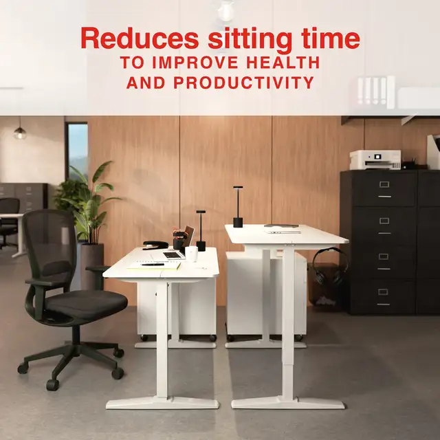Brand New Electric Rec Adjustable Standing Desk - White 48W' - Photo 4