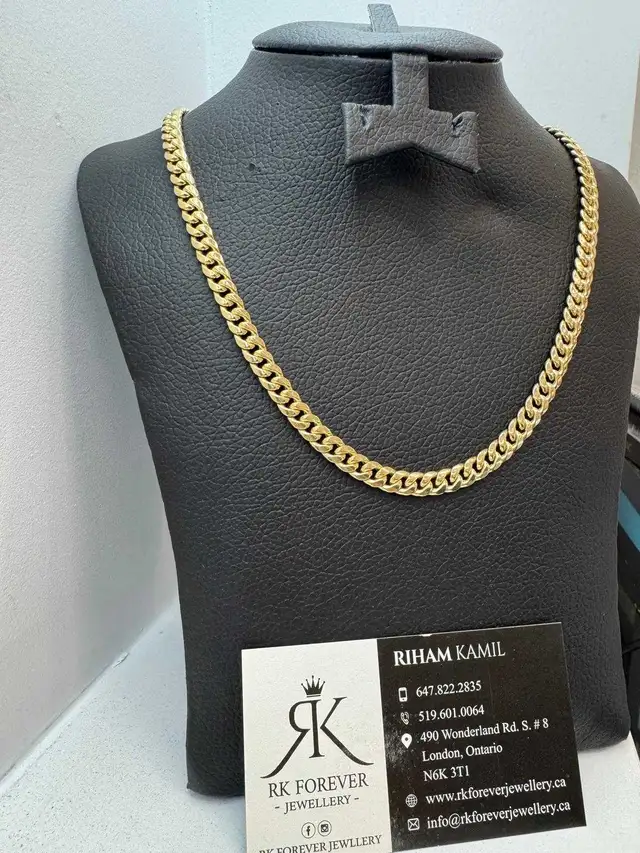 14k yellow gold  chain # 386_16 - Photo 3