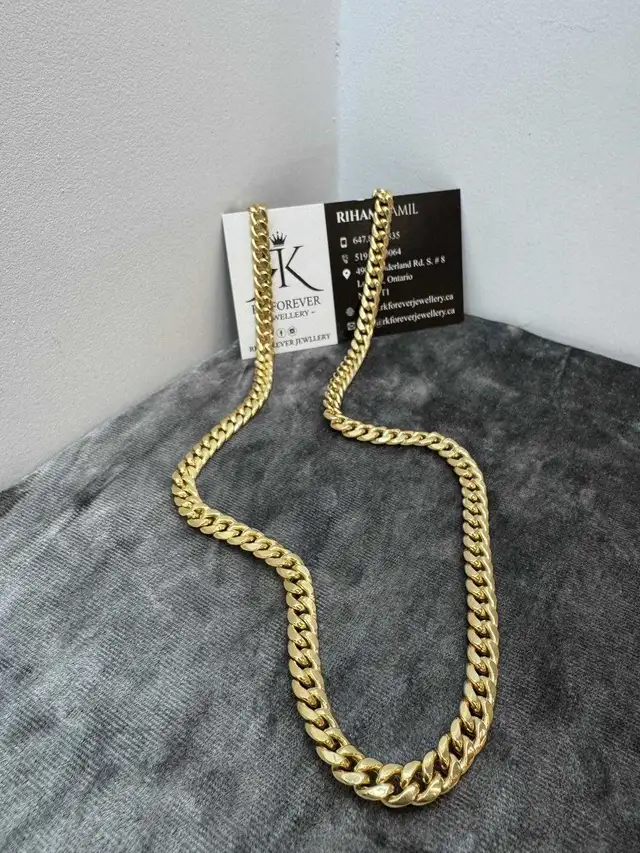 14k yellow gold  chain # 386_16 - Photo 4