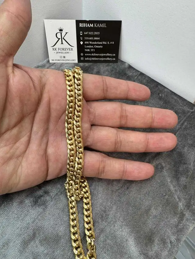 14k yellow gold  chain # 386_16 - Photo 5