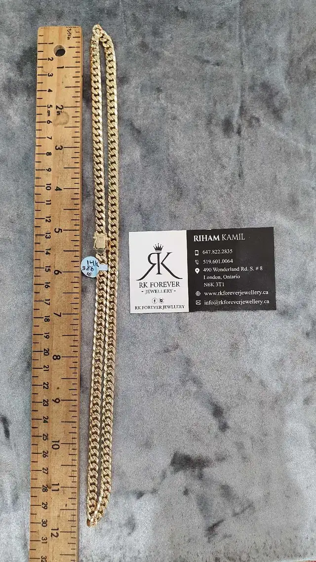 14k yellow gold  chain # 386_16 - Photo 6