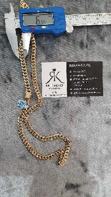 14k yellow gold  chain # 386_16 - Photo 7
