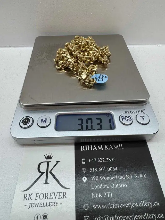 14k yellow gold  chain # 386_16 - Photo 8