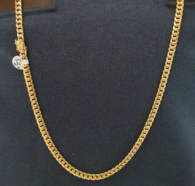 14k yellow gold  chain # 386_16 - Photo 9