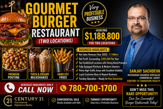 PREMIUM BURGER BUSINESS FOR SALE