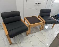 Wood Guest/Reception Chair with Cushion