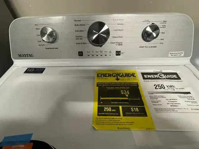 NEW Maytag Top Washer & Electronic Dryer Set (White) - Photo 7
