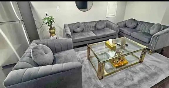 Velvet Sofa Set - Brand New Set