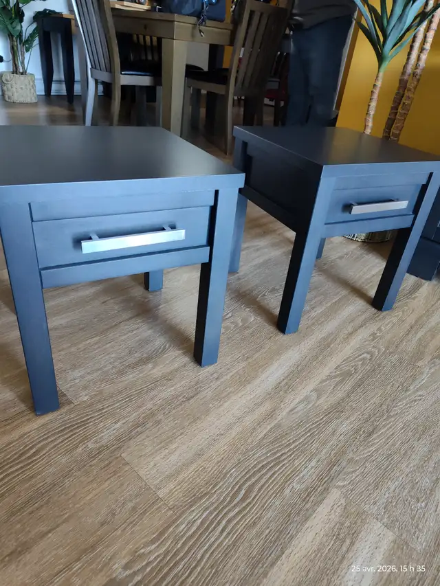 2 tables d'appoint avec faux tiroirs  Prix pour les 2 - Photo 2
