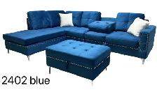 Blue Sectional Reversible Sofa set