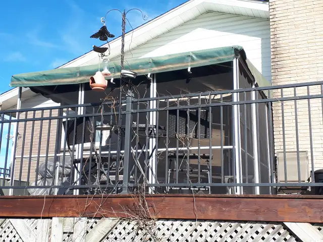 VÉRANDA MOUSTIQUAIRE 2 PORTES EN ALUMINIUM 11 PIEDS X 11 PIEDS - Photo 9