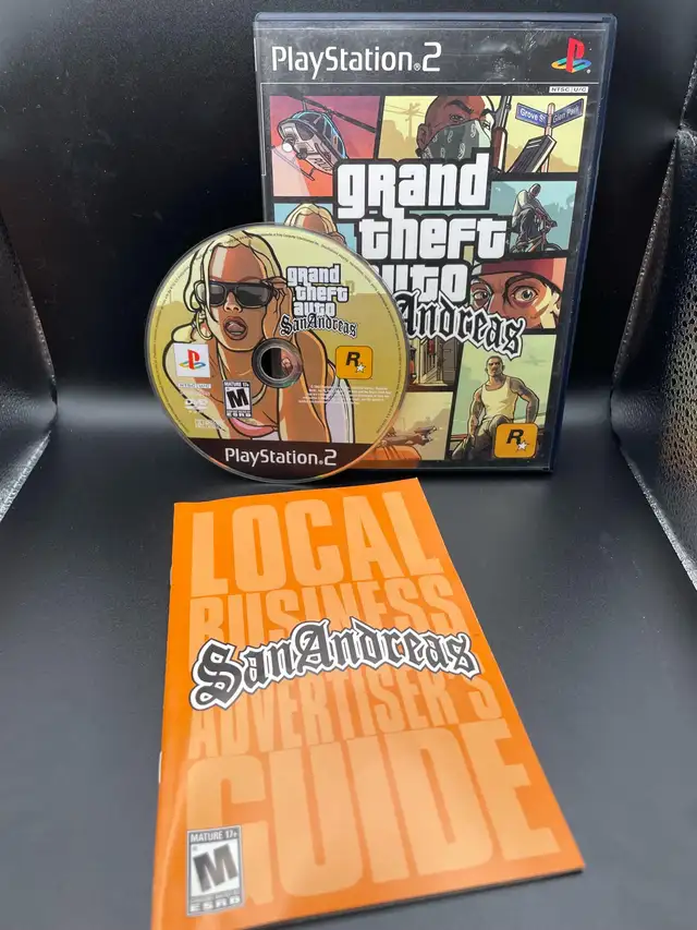 PS2 GRAND THEFT AUTO SAN ANDREAS W/MANUAL