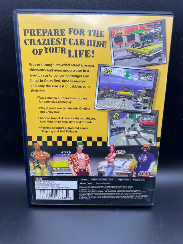 PS2 CRAZY TAXI W/MANUAL - Photo 2