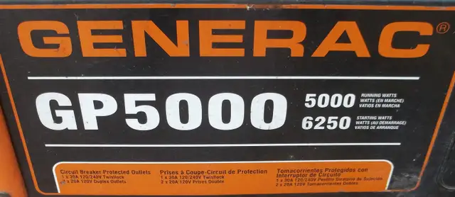 Generac GP5000 Generator w/ Heavy Duty Power Cord - Photo 4