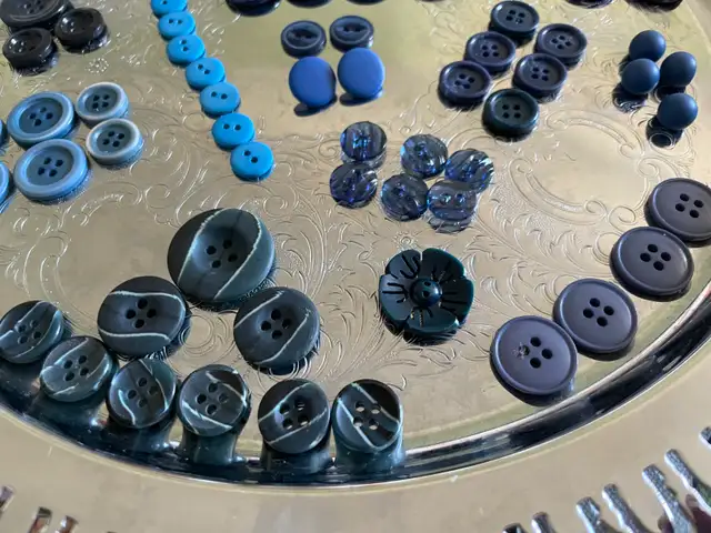 Over 160 lovely RED and  BLUE  Buttons