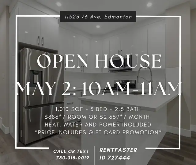 New 3 Bed Townhouse Style- University Area!