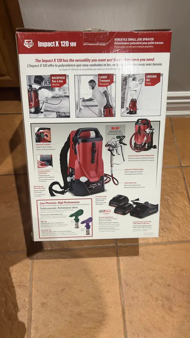 titan cordless backpack paint sprayer - Photo 3