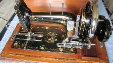 FABULOUS 1901 HAND CRANK SEWING MACHINE MOTHER OF PEARL INLAY