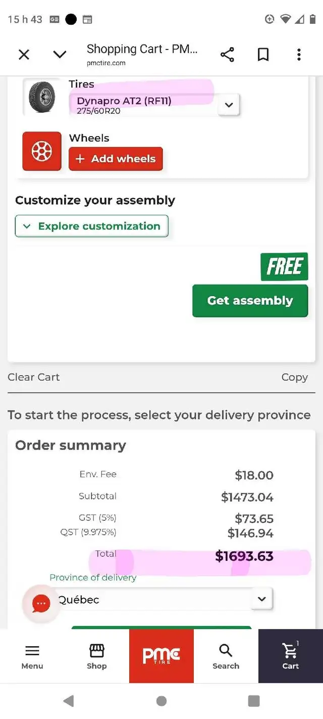 4 pneus été Hankook Dynapro 275-60R20 très bon état. - Photo 9