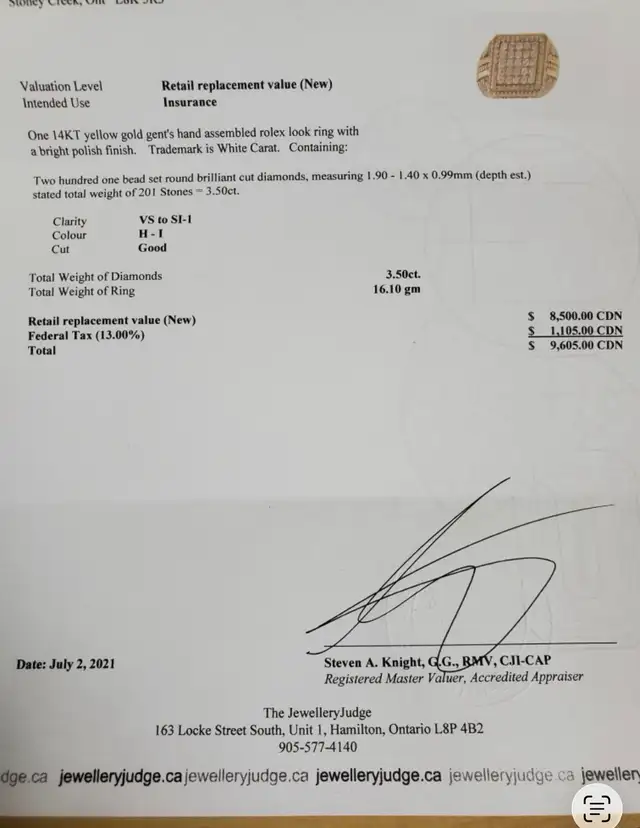 Mens Diamond Ring - Photo 3