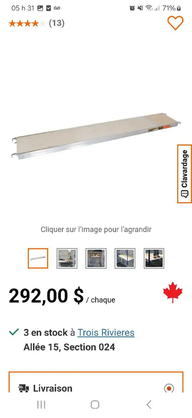 plateforme pour echafaud