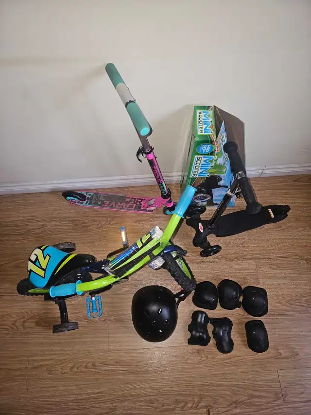 Kids Bike   2 Scooters   Protective Gear Set - Photo 3