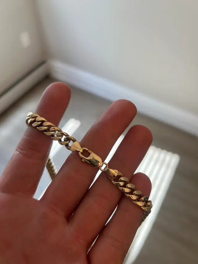 14KT Semi Hollow Cuban Chain - Photo 3