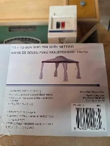 10'x10' Sun Shelter with Netting