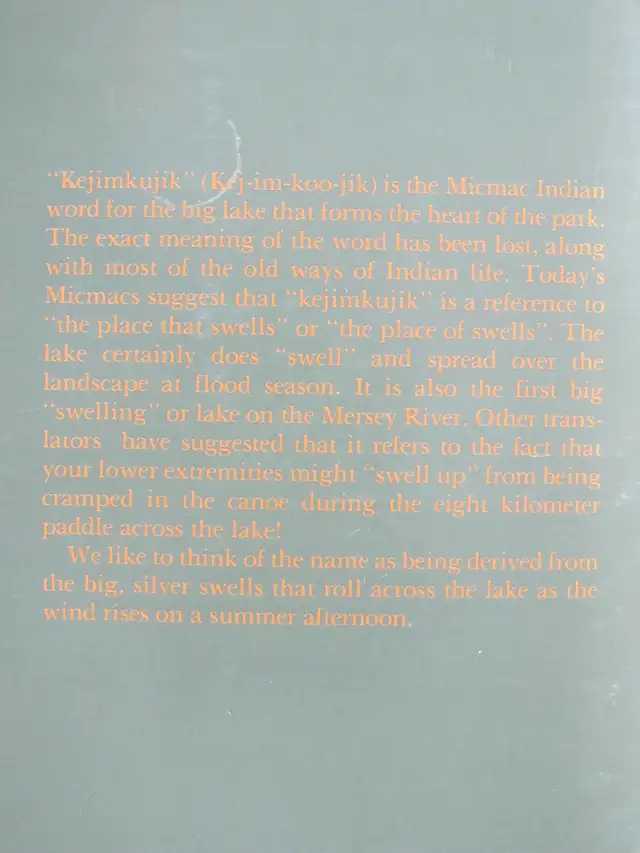 KEJIMKUJIK NATIONAL PARK, A Guide – 1982 - Photo 10