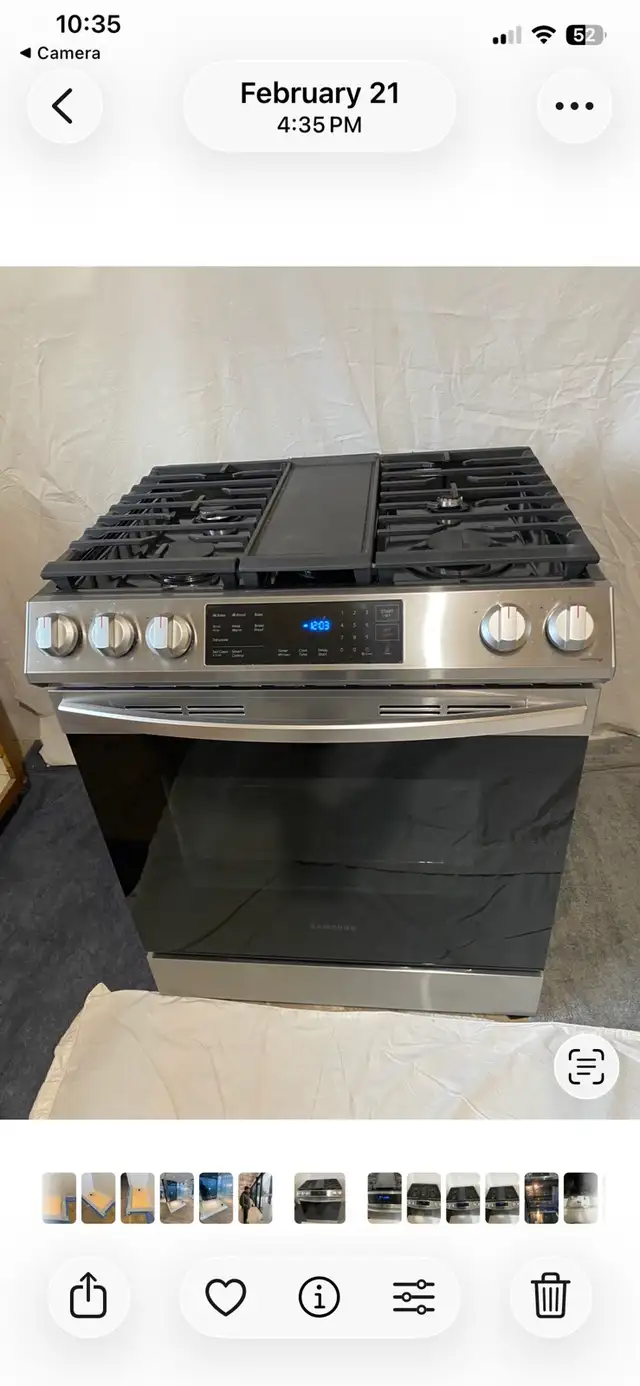 gas range Samsung almost brand new
