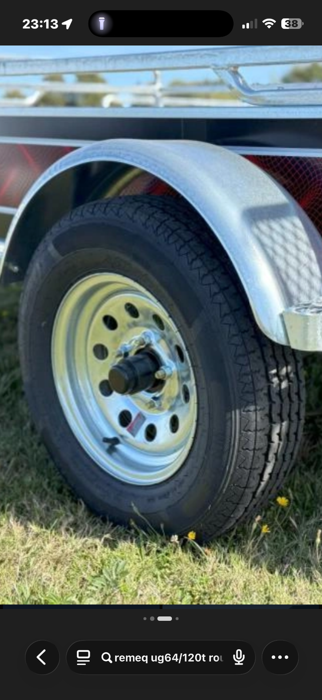 ROUE DE REMORQUE NEUVE  GALVANISÉ AVEC PNEU ST-175/80R13