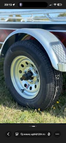 ROUE DE REMORQUE NEUVE  GALVANISÉ AVEC PNEU ST-175/80R13