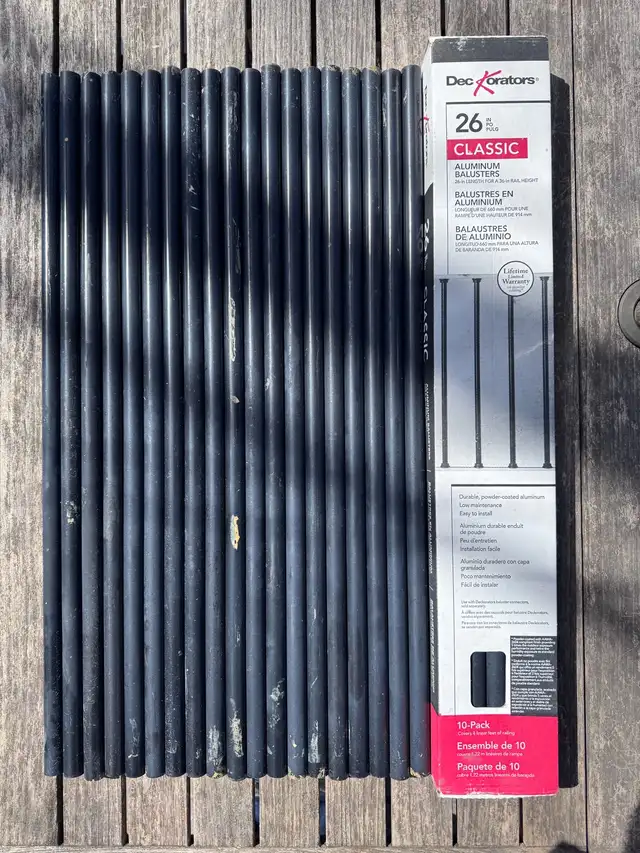 29 balustres DecKorators aluminium noir 26 pouces - Photo 3