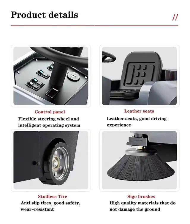 X3 Driving Sweeping Machine – Heavy Duty Floor & Street Clean - Photo 4