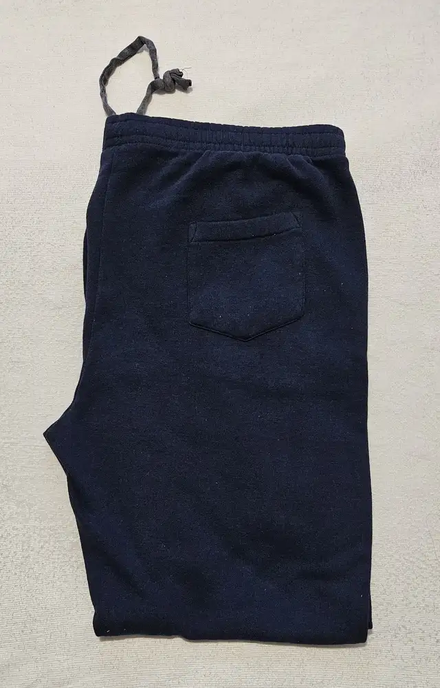 MEN'S JOGGERS PANT WITH FLEECE (X-LARGE - BLUE)